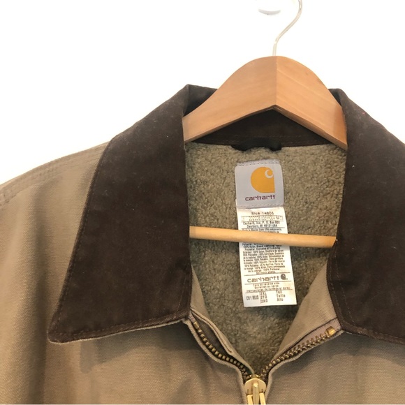 Carhartt Tan Duck Canvas Fleece Lined Heavy Duty Coat RN14806. Sz 2X TALL - Picture 2 of 16